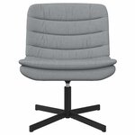 vidaXL Chaise pivotante Gris clair 63 x 75 x 76 cm tissu