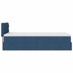 VidaXL Cadre de lit ottoman avec matelas bleu 80x200 cm tissu