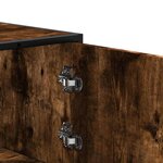vidaXL Buffet haut chêne fumé 68x35x106 5 cm bois d'ingénierie métal
