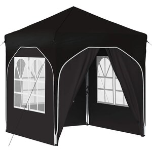 vidaXL Tente de fête pop-up 192 x 192 x 245 cm Noir