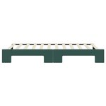 vidaXL Lit de jour avec lit gigogne vert foncé 90x200 cm velours