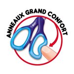 Ciseaux COMFORT Anneux souples 13 cm Rose ou Bleu BIC