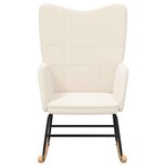 vidaXL Fauteuil relaxant Crème 61 x 78 x 98 cm tissu