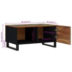 vidaXL Table basse 80x50x40 cm Bois de récupération et d'ingénierie
