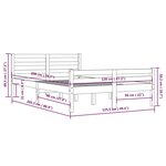vidaXL Cadre de lit Blanc Bois massif 120x200 cm