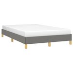 vidaXL Cadre de lit gris foncé 120x190 cm tissu