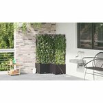 vidaXL Pots de jardin Noir 80 x 80 x 142 cm Acier