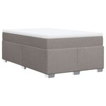 vidaXL Sommier à lattes de lit avec matelas taupe 120x190 cm tissu