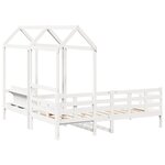 vidaXL Ensemble de lit de jour et de banc et toit 80x200 cm pin massif