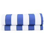 vidaXL Tissu de remplacement de store bleu et blanc 10x1.6 m