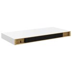 vidaXL Étagère murale flottante 2 Pièces Blanc brillant 50x23x3 8 cm MDF