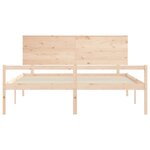 vidaXL Lit pour personne âgée et tête de lit 200x200 cm bois massif