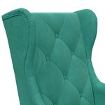 vidaXL Fauteuil Turquoise Velours
