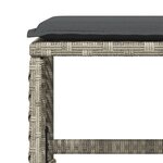 vidaXL Ensemble à manger de jardin et coussins 9 Pièces gris clair rotin