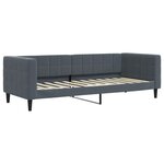 vidaXL Lit de jour avec gigogne et tiroirs gris foncé 80x200cm velours