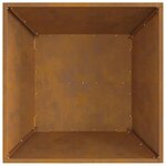 vidaXL Braise Marron 60 x 60 x 30 cm Acier résistant aux intempéries