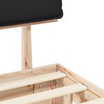 vidaXL Cadre de lit avec tête de lit rembourrée Noir 160 x 200 cm