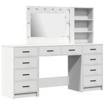 Buffet vidaXL Ensemble de 3 Blanc Bois d'ingénierie Buffet