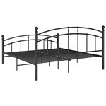 vidaXL Cadre de lit sans matelas noir métal 200x200 cm