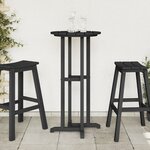 vidaXL Table de bar noire 55x55x107 cm HDPE