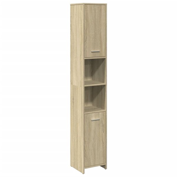 vidaXL Armoire de salle de bain Chêne sonoma 30x30x183 5 cm Aggloméré