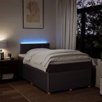 vidaXL Sommier à lattes de lit avec matelas Marron foncé 120x200 cm