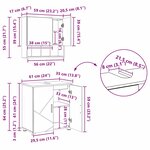 vidaXL Ensemble de mobilier de salle de bain 4 Pièces Bois Ancien