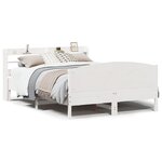 vidaXL Cadre de lit sans matelas blanc 120x190 cm bois de pin massif