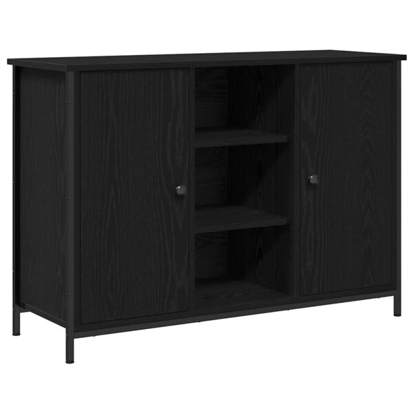 vidaXL Buffet Chêne noir 100 x 35 x 70 cm Bois d'ingénierie