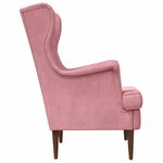 vidaXL Fauteuil Rose Velours