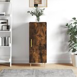vidaXL Buffet Chêne fumé 34 5x34x90 cm Bois d'ingénierie
