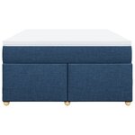 vidaXL Sommier à lattes de lit avec matelas Bleu 140x200 cm Tissu