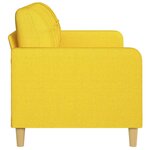 vidaXL Canapé à 3 places Jaune clair 180 cm Tissu