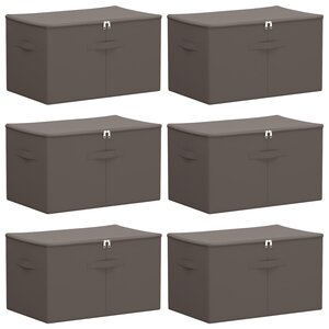 vidaXL Boîte de rangement avec fenêtre latérale transparente 6 pc