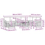 vidaXL Ensemble de canapés d'extérieur 7 pc Blanc et Beige Polyester