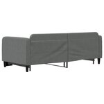 vidaXL Lit de jour avec gigogne sans matelas gris foncé 90x190 cm