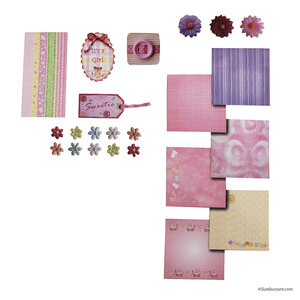 Kit scrapbooking naissance fille - erica