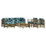 vidaXL Salon de jardin 7 Pièces avec coussins bois de pin imprégné