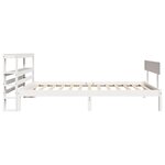 vidaXL Cadre de lit sans matelas blanc 75x190 cm bois de pin massif