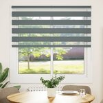 vidaXL Store zèbre gris foncé largeur du tissu 135 9 cm polyester
