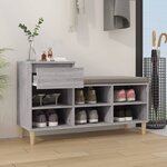 vidaXL Armoire à chaussures Sonoma gris 102x36x60 cm Bois d'ingénierie