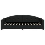vidaXL Lit de repos sans matelas noir 80x200 cm tissu