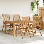 vidaXL Chaises pliables de jardin lot de 4 Bois d'acacia solide