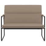 vidaXL Banc Cappuccino 100x64x80 cm Similicuir