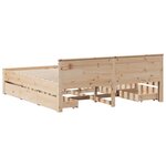 vidaXL Cadre de lit sans matelas avec tête de lit 180x200 cm bois pin