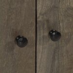 vidaXL Buffets 3 Pièces gris clair 60x33 5x75 cm bois de manguier massif