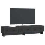 vidaXL Meuble TV avec tiroir Noir 147 x 34 5 x 30 cm Bois d'ingénierie