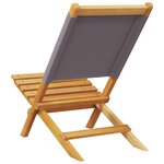 vidaXL Chaises de jardin pliantes lot de 4 tissu et bois massif