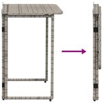 VidaXL Table de jardin pliante gris 90 x 51 x 75 cm polyrotin