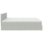 VidaXL Cadre de lit ottoman avec matelas gris clair 180x200 cm velours